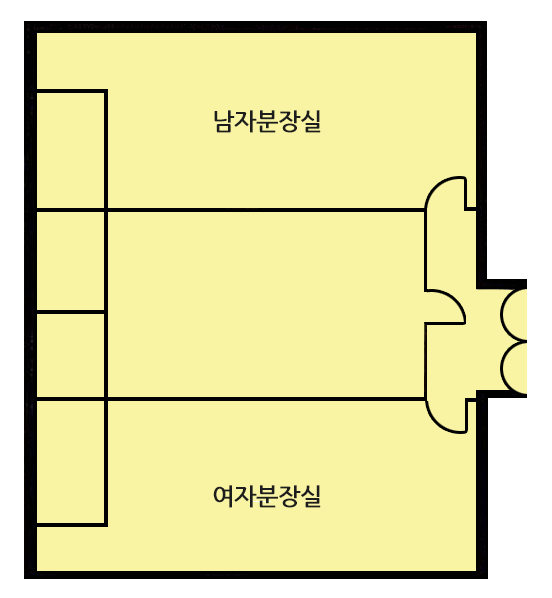 분장실 평면도